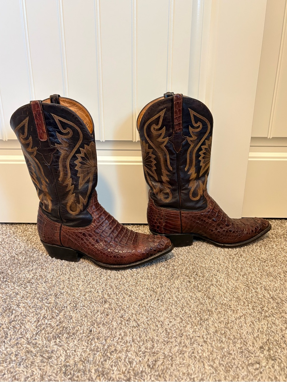Cuadra Limited Edition Men's Hornback Caiman Alligator Cowboy Boots Size 10.5 US - Picture 3 of 13